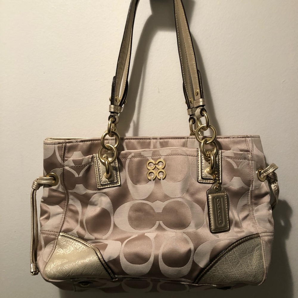 Beautiful Gold Coach Purse